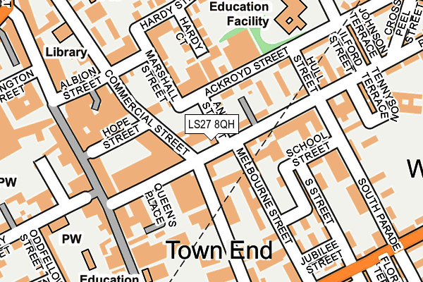 LS27 8QH map - OS OpenMap – Local (Ordnance Survey)