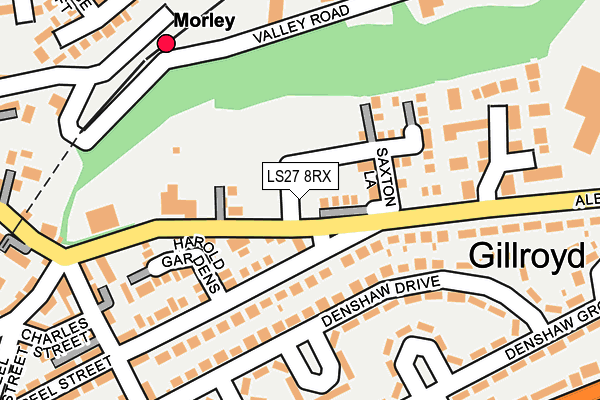LS27 8RX map - OS OpenMap – Local (Ordnance Survey) LS27 8RX map - OS OpenMap – Local (Ordnance Survey)