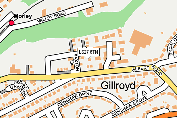LS27 8TN map - OS OpenMap – Local (Ordnance Survey) LS27 8TN map - OS OpenMap – Local (Ordnance Survey)