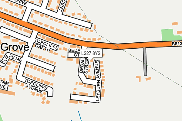 LS27 8YS map - OS OpenMap – Local (Ordnance Survey) LS27 8YS map - OS OpenMap – Local (Ordnance Survey)