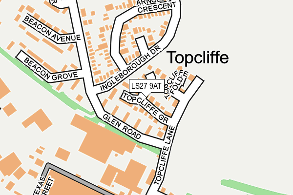 LS27 9AT map - OS OpenMap – Local (Ordnance Survey) LS27 9AT map - OS OpenMap – Local (Ordnance Survey)