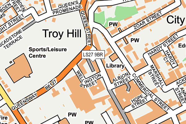 LS27 9BR map - OS OpenMap – Local (Ordnance Survey)
