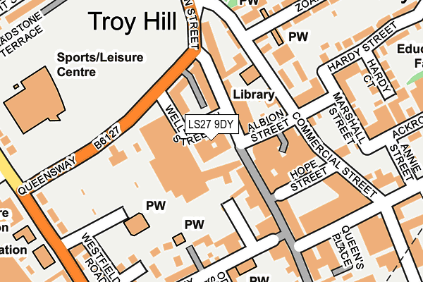 LS27 9DY map - OS OpenMap – Local (Ordnance Survey) LS27 9DY map - OS OpenMap – Local (Ordnance Survey)