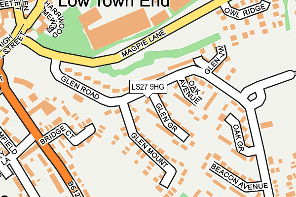 LS27 9HG map - OS OpenMap – Local (Ordnance Survey) LS27 9HG map - OS OpenMap – Local (Ordnance Survey)
