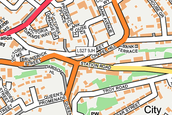 LS27 9JH map - OS OpenMap – Local (Ordnance Survey) LS27 9JH map - OS OpenMap – Local (Ordnance Survey)