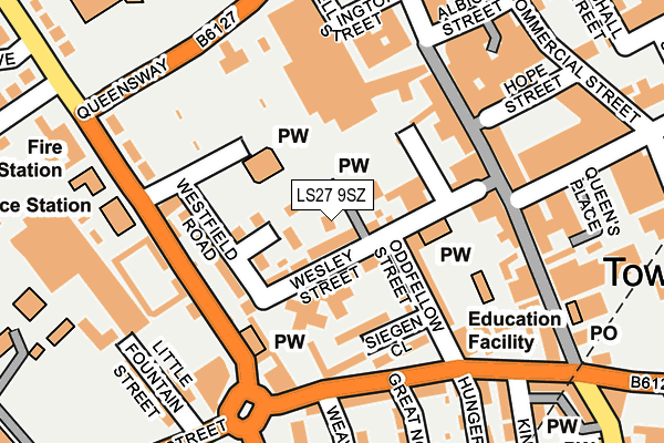 LS27 9SZ map - OS OpenMap – Local (Ordnance Survey) LS27 9SZ map - OS OpenMap – Local (Ordnance Survey)