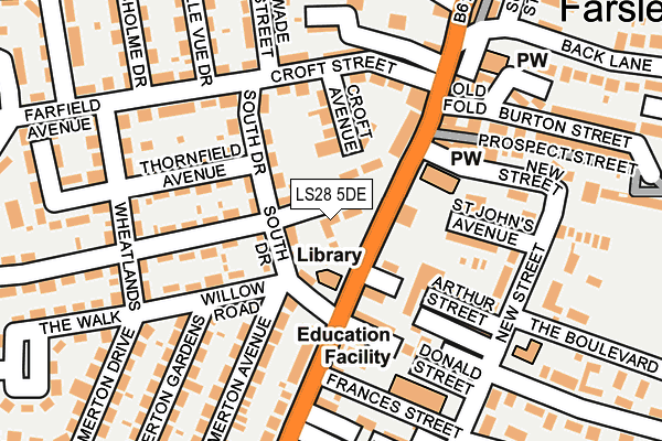 LS28 5DE map - OS OpenMap – Local (Ordnance Survey) LS28 5DE map - OS OpenMap – Local (Ordnance Survey)