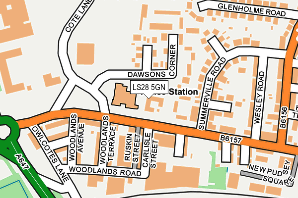 LS28 5GN map - OS OpenMap – Local (Ordnance Survey) LS28 5GN map - OS OpenMap – Local (Ordnance Survey)