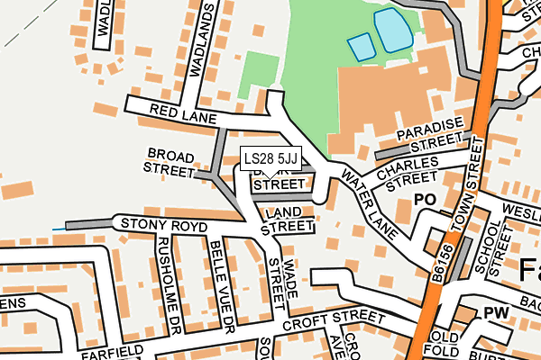 LS28 5JJ map - OS OpenMap – Local (Ordnance Survey)