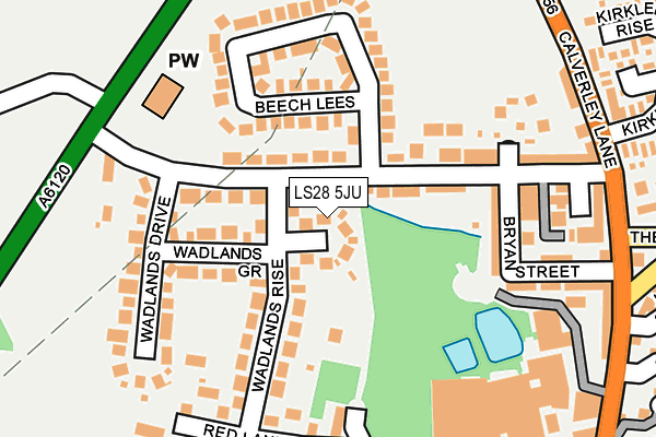 LS28 5JU map - OS OpenMap – Local (Ordnance Survey) LS28 5JU map - OS OpenMap – Local (Ordnance Survey)