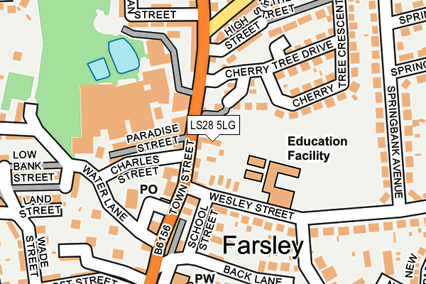 LS28 5LG map - OS OpenMap – Local (Ordnance Survey)