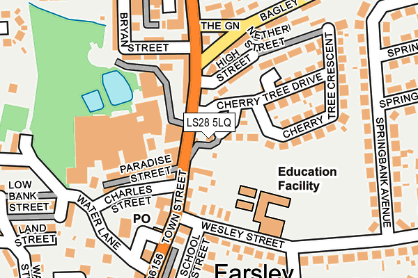 LS28 5LQ map - OS OpenMap – Local (Ordnance Survey) LS28 5LQ map - OS OpenMap – Local (Ordnance Survey)