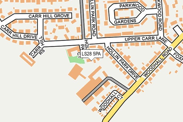 LS28 5PA map - OS OpenMap – Local (Ordnance Survey) LS28 5PA map - OS OpenMap – Local (Ordnance Survey)