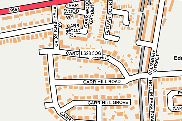 LS28 5QG map - OS OpenMap – Local (Ordnance Survey) LS28 5QG map - OS OpenMap – Local (Ordnance Survey)