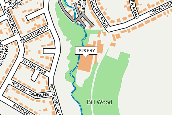 LS28 5RY map - OS OpenMap – Local (Ordnance Survey) LS28 5RY map - OS OpenMap – Local (Ordnance Survey)