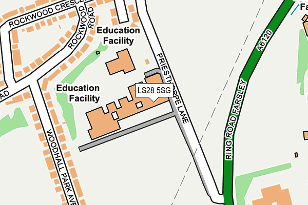 LS28 5SG map - OS OpenMap – Local (Ordnance Survey) LS28 5SG map - OS OpenMap – Local (Ordnance Survey)