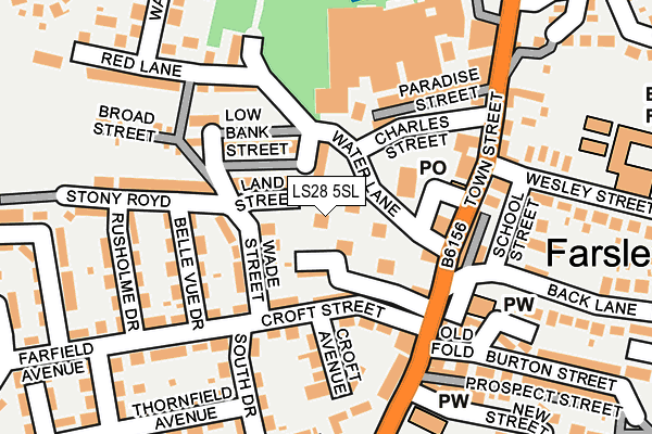 LS28 5SL map - OS OpenMap – Local (Ordnance Survey) LS28 5SL map - OS OpenMap – Local (Ordnance Survey)