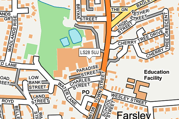 LS28 5UJ map - OS OpenMap – Local (Ordnance Survey) LS28 5UJ map - OS OpenMap – Local (Ordnance Survey)