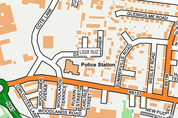 LS28 5UZ map - OS OpenMap – Local (Ordnance Survey) LS28 5UZ map - OS OpenMap – Local (Ordnance Survey)