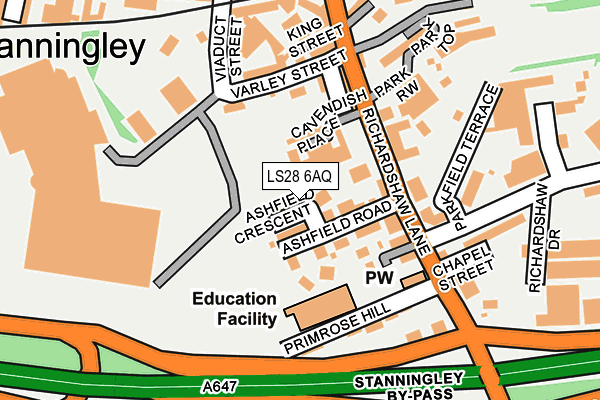 LS28 6AQ map - OS OpenMap – Local (Ordnance Survey) LS28 6AQ map - OS OpenMap – Local (Ordnance Survey)