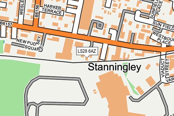 LS28 6AZ map - OS OpenMap – Local (Ordnance Survey) LS28 6AZ map - OS OpenMap – Local (Ordnance Survey)