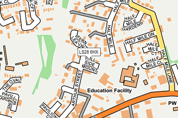 LS28 6HX map - OS OpenMap – Local (Ordnance Survey) LS28 6HX map - OS OpenMap – Local (Ordnance Survey)