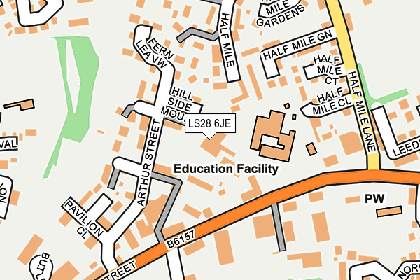 LS28 6JE map - OS OpenMap – Local (Ordnance Survey)