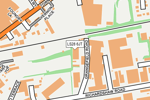 LS28 6JT map - OS OpenMap – Local (Ordnance Survey) LS28 6JT map - OS OpenMap – Local (Ordnance Survey)