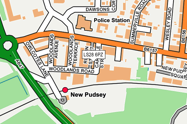 LS28 6PZ map - OS OpenMap – Local (Ordnance Survey)