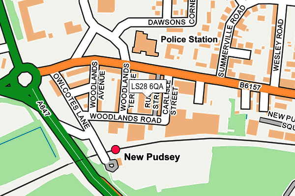 LS28 6QA map - OS OpenMap – Local (Ordnance Survey) LS28 6QA map - OS OpenMap – Local (Ordnance Survey)