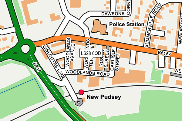 LS28 6QD map - OS OpenMap – Local (Ordnance Survey) LS28 6QD map - OS OpenMap – Local (Ordnance Survey)