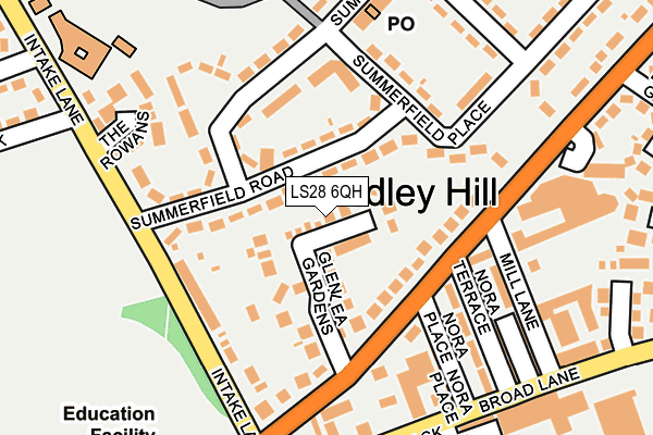 LS28 6QH map - OS OpenMap – Local (Ordnance Survey)