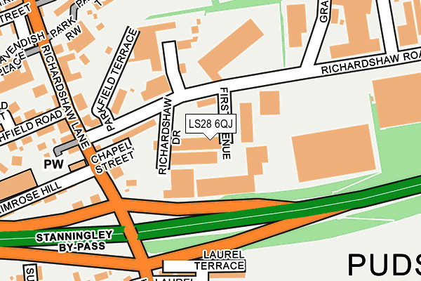 LS28 6QJ map - OS OpenMap – Local (Ordnance Survey) LS28 6QJ map - OS OpenMap – Local (Ordnance Survey)