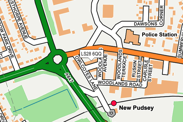 LS28 6QQ map - OS OpenMap – Local (Ordnance Survey) LS28 6QQ map - OS OpenMap – Local (Ordnance Survey)