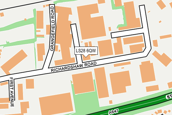 LS28 6QW map - OS OpenMap – Local (Ordnance Survey) LS28 6QW map - OS OpenMap – Local (Ordnance Survey)