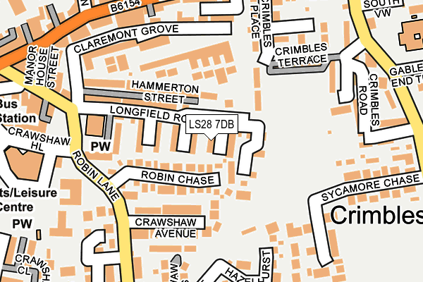 LS28 7DB map - OS OpenMap – Local (Ordnance Survey) LS28 7DB map - OS OpenMap – Local (Ordnance Survey)