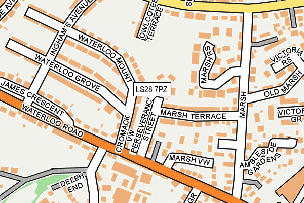 LS28 7PZ map - OS OpenMap – Local (Ordnance Survey) LS28 7PZ map - OS OpenMap – Local (Ordnance Survey)