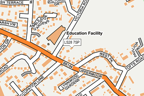 LS28 7SP map - OS OpenMap – Local (Ordnance Survey) LS28 7SP map - OS OpenMap – Local (Ordnance Survey)