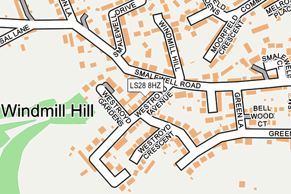 LS28 8HZ map - OS OpenMap – Local (Ordnance Survey) LS28 8HZ map - OS OpenMap – Local (Ordnance Survey)