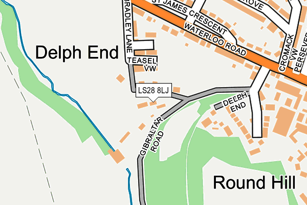LS28 8LJ map - OS OpenMap – Local (Ordnance Survey) LS28 8LJ map - OS OpenMap – Local (Ordnance Survey)
