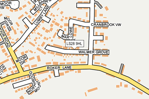 LS28 9HL map - OS OpenMap – Local (Ordnance Survey) LS28 9HL map - OS OpenMap – Local (Ordnance Survey)