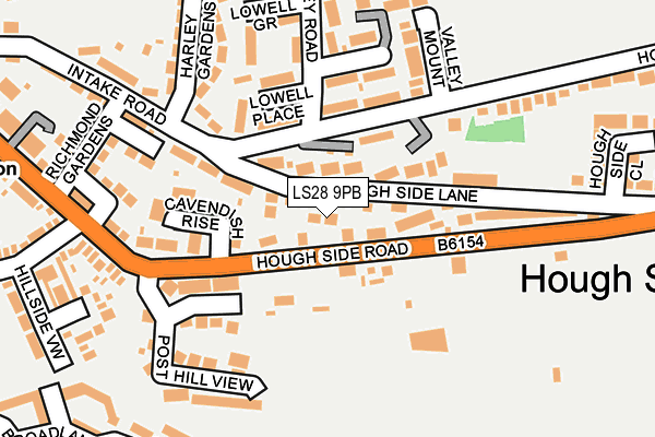 LS28 9PB map - OS OpenMap – Local (Ordnance Survey) LS28 9PB map - OS OpenMap – Local (Ordnance Survey)