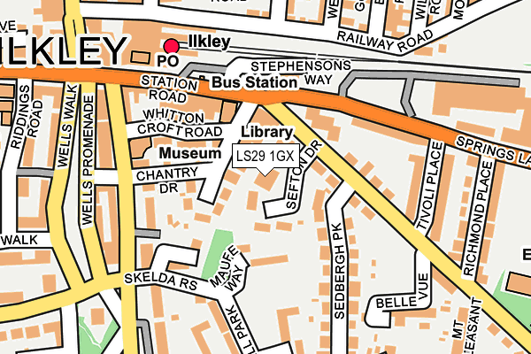 LS29 1GX map - OS OpenMap – Local (Ordnance Survey) LS29 1GX map - OS OpenMap – Local (Ordnance Survey)