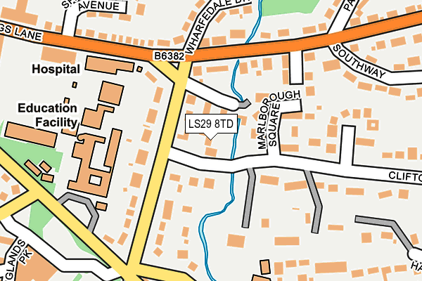 LS29 8TD map - OS OpenMap – Local (Ordnance Survey) LS29 8TD map - OS OpenMap – Local (Ordnance Survey)