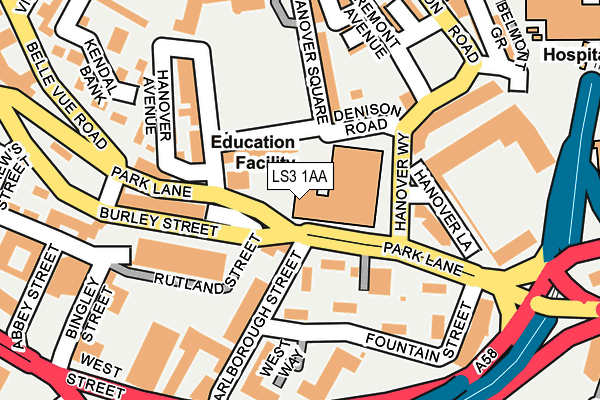LS3 1AA map - OS OpenMap – Local (Ordnance Survey) LS3 1AA map - OS OpenMap – Local (Ordnance Survey)
