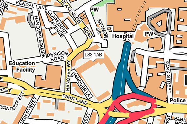 LS3 1AB map - OS OpenMap – Local (Ordnance Survey) LS3 1AB map - OS OpenMap – Local (Ordnance Survey)