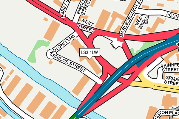 LS3 1LW map - OS OpenMap – Local (Ordnance Survey) LS3 1LW map - OS OpenMap – Local (Ordnance Survey)