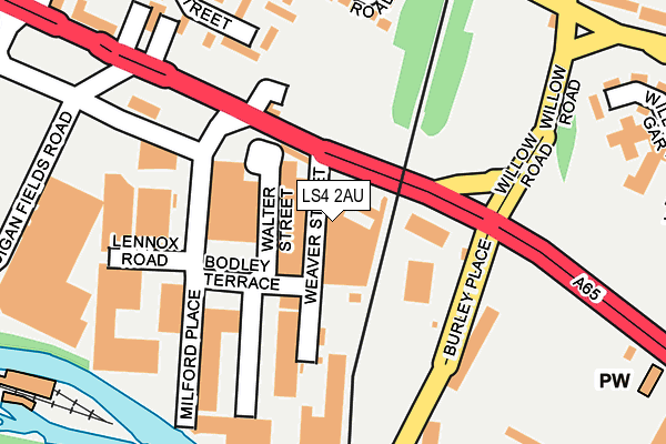LS4 2AU map - OS OpenMap – Local (Ordnance Survey)