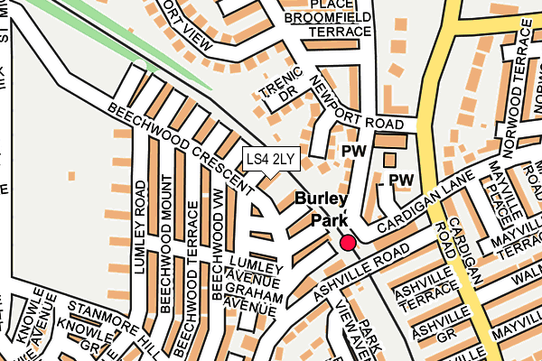 LS4 2LY map - OS OpenMap – Local (Ordnance Survey) LS4 2LY map - OS OpenMap – Local (Ordnance Survey)