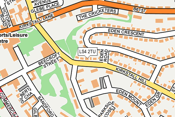 LS4 2TU map - OS OpenMap – Local (Ordnance Survey) LS4 2TU map - OS OpenMap – Local (Ordnance Survey)